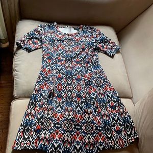 Karen Kane Multi Color Fit and Flare Dress